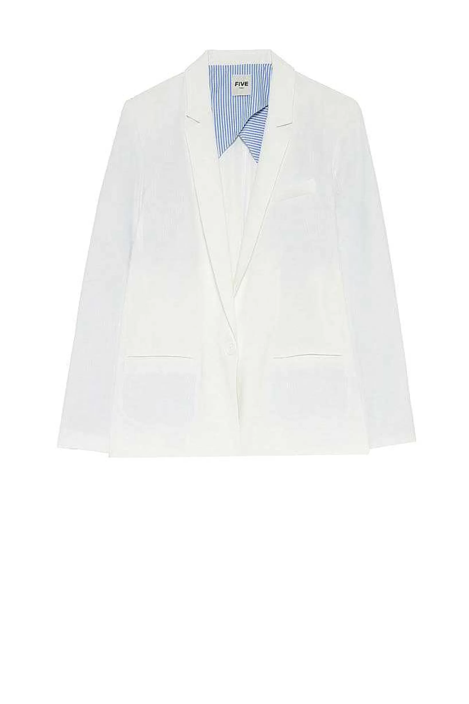 Shop Five Jeans Blazer Viola White