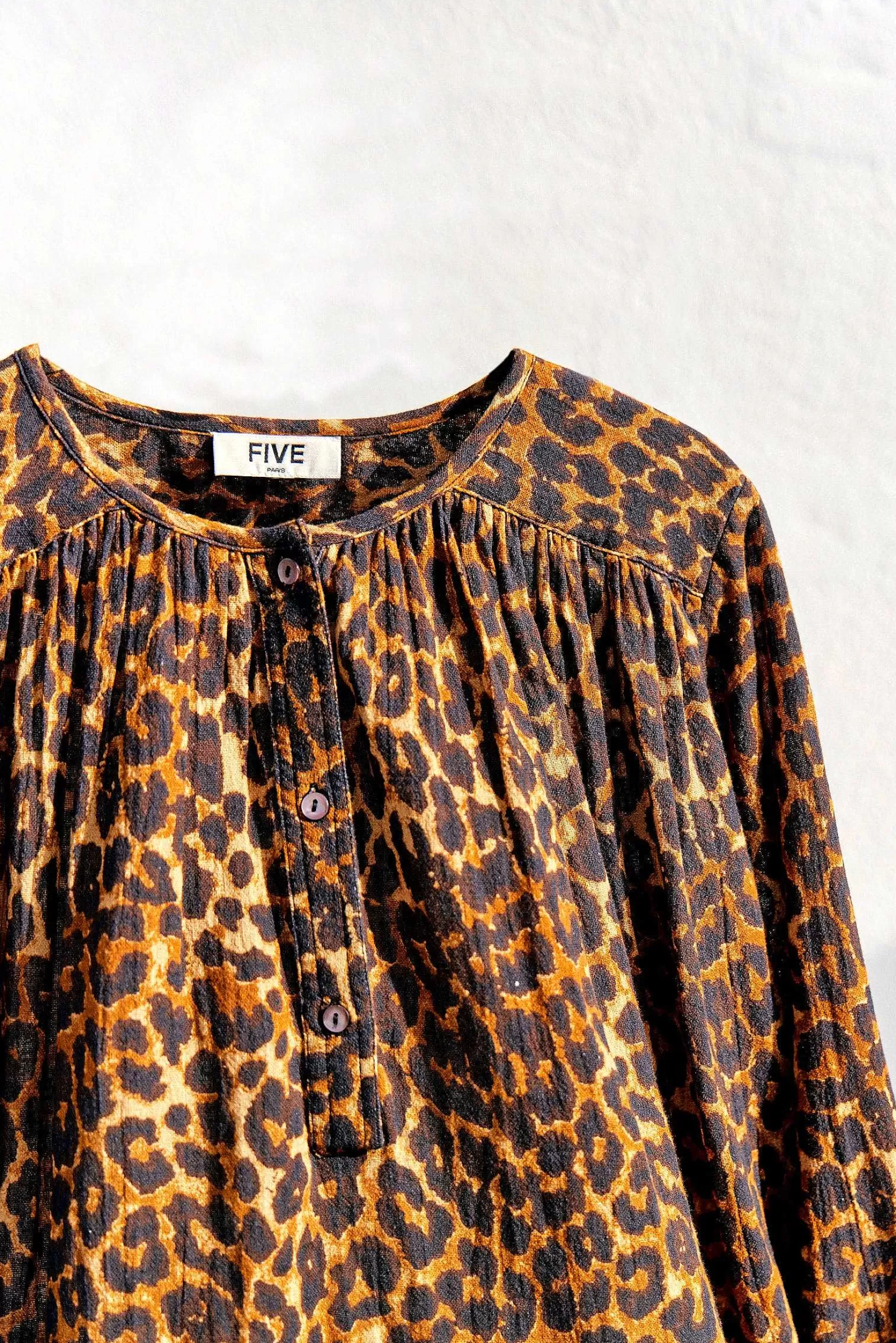 Best Sale Five Jeans Blouse Beline Leopard