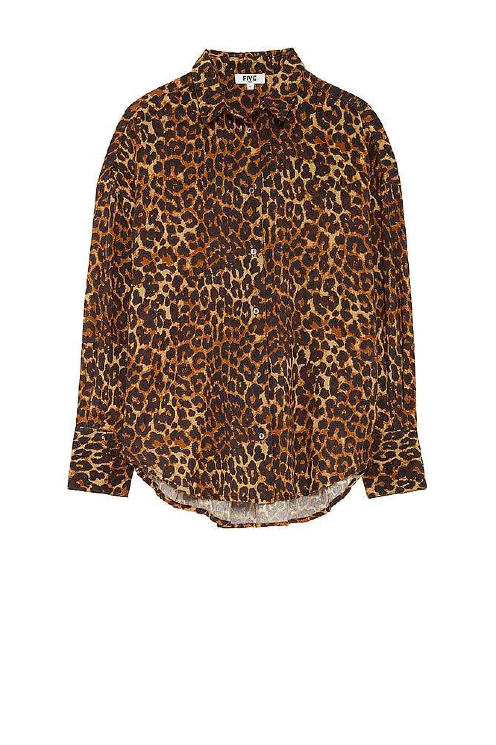 Discount Five Jeans Chemise Channel Leopard