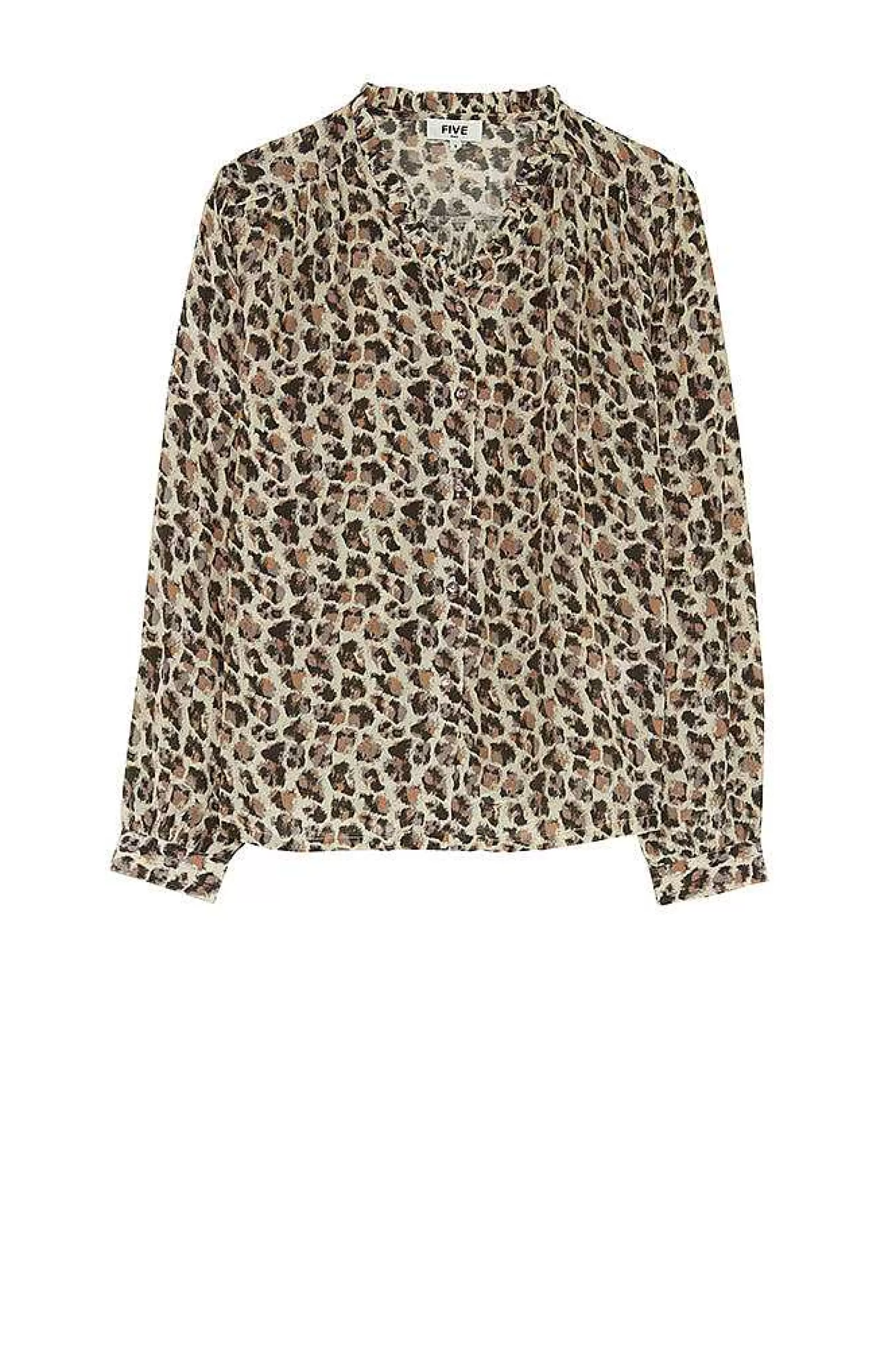 Clearance Five Jeans Chemise Conrad Leopard