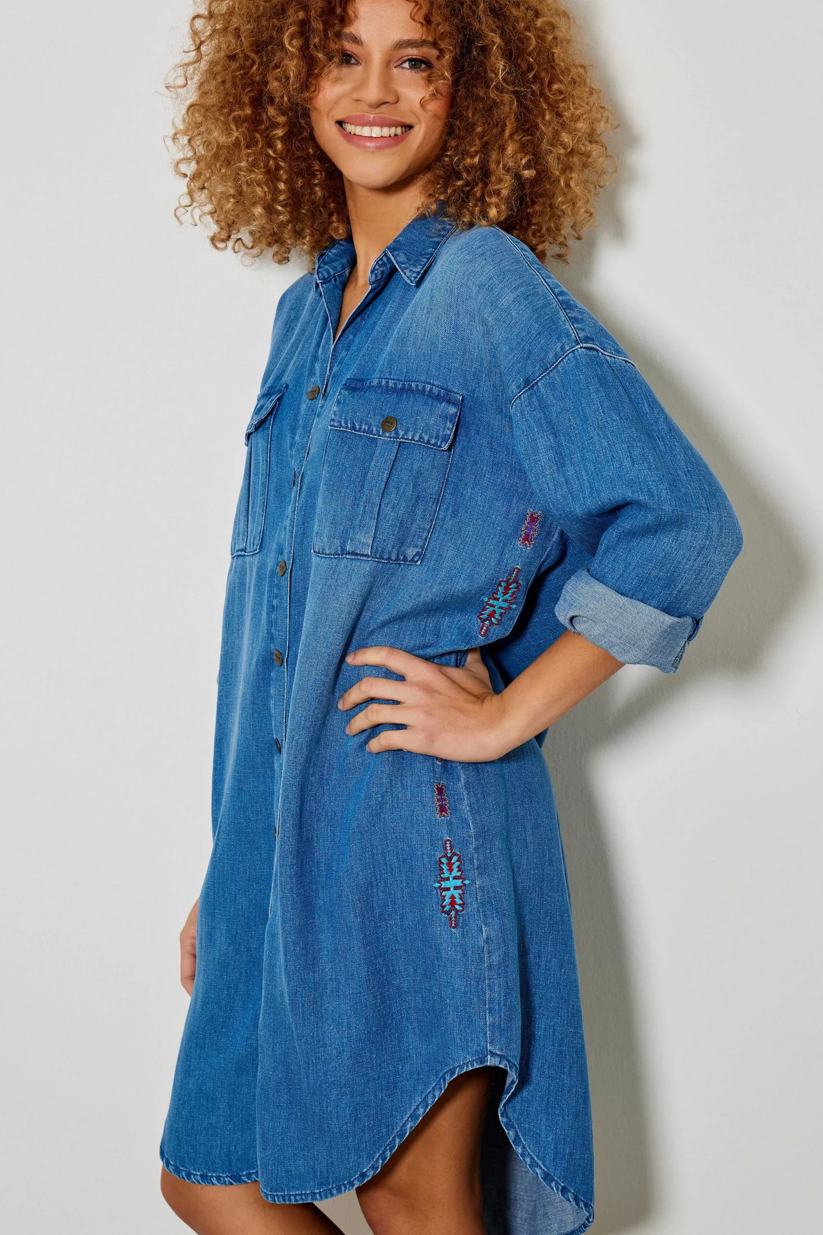 Shop Five Jeans Robe Rym Denim Blue