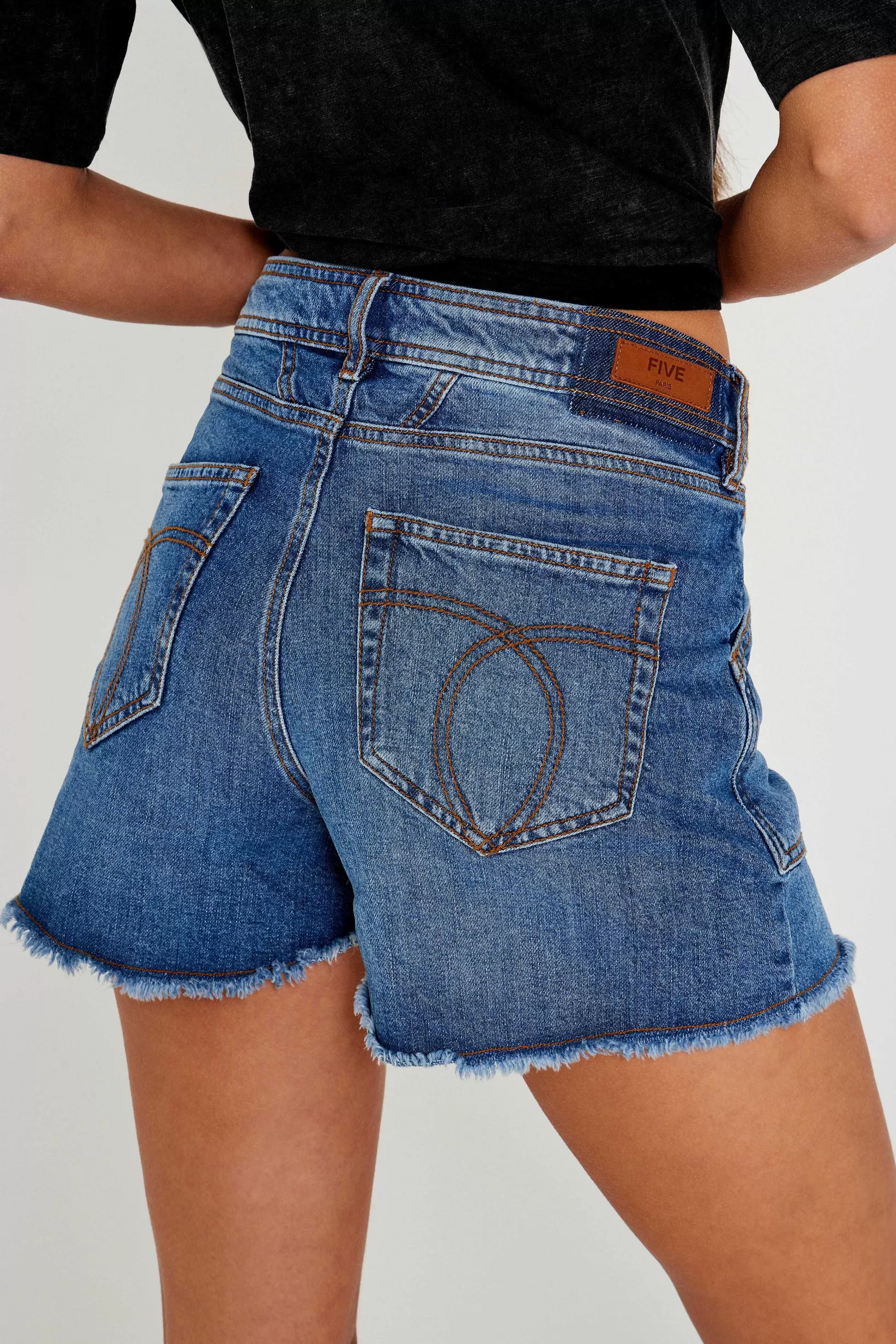 Best Sale Five Jeans Short Samuela Blue