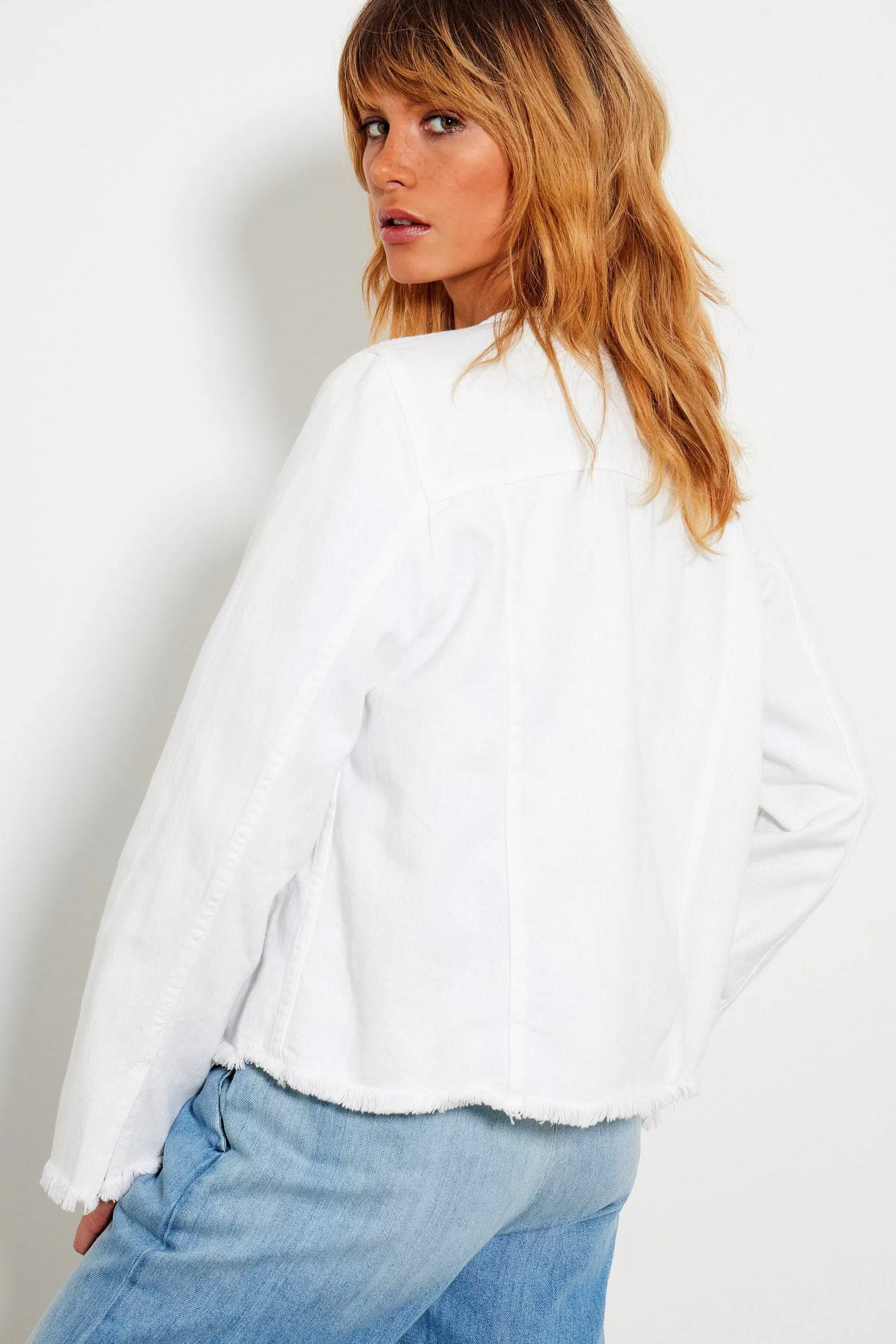 Shop Five Jeans Veste Violina White